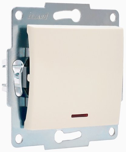 Выключатель с подсветкой без рамки Lezard Karina 1-кл. кремовый фото Выключатель с подсветкой без рамки Lezard Karina 1-кл. кремовый картинка